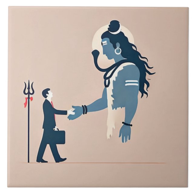 minimalism image of an ordinary person greeting go tile (Front)