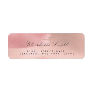 Minimalism Makeup Strokes Return Address Labels