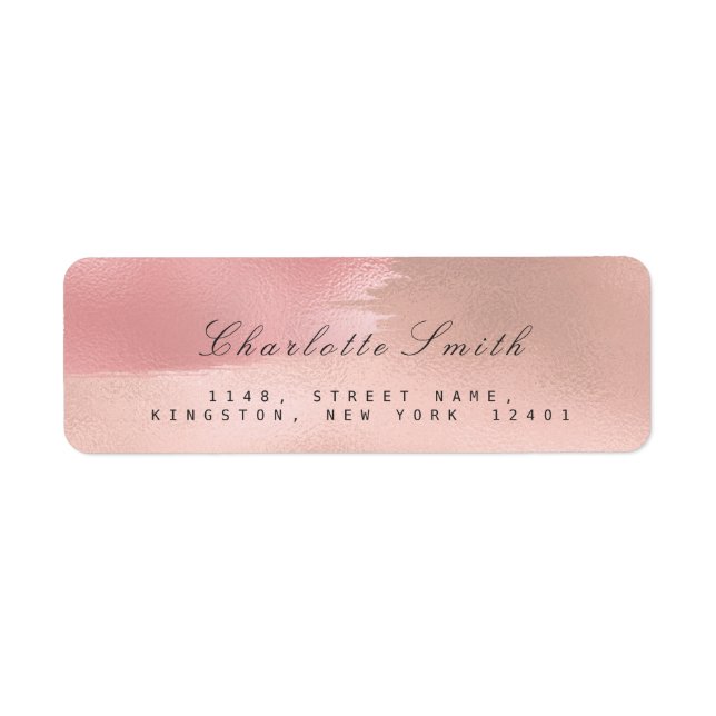 Minimalism Makeup Strokes Return Address Labels (Front)