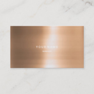 Minimalism Metallic Ivory Gold Vip Manager Business Card