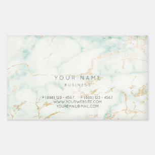 Minimalism Mint Green Gold Grey Marble Vip Sticker