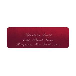 Minimalism Red Burgundy White RSVP Elegant