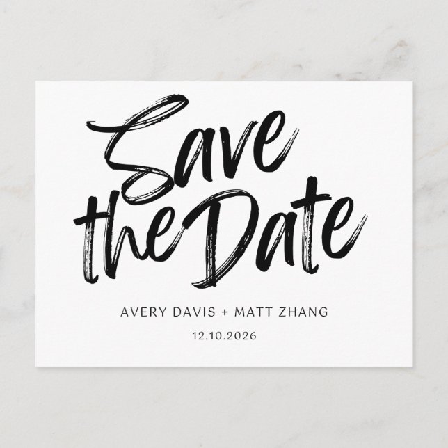 Minimalism Save The Date Card (Back)
