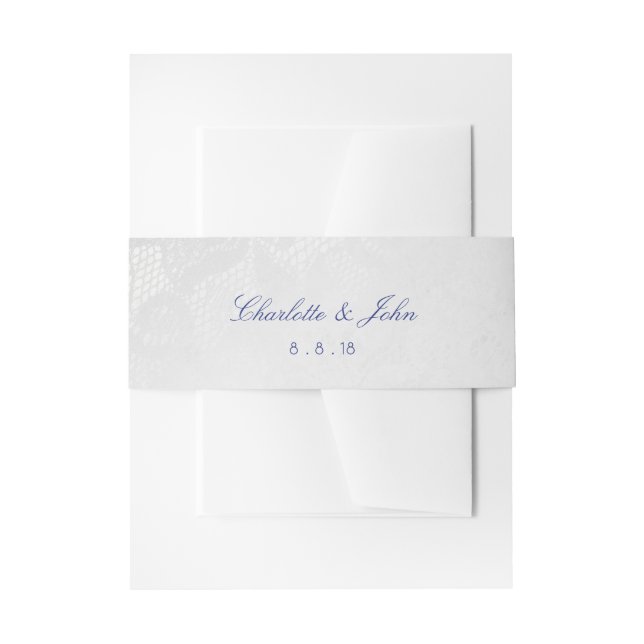 Minimalism Silver Foil Return Address Labels Invitation Belly Band (Front Example)