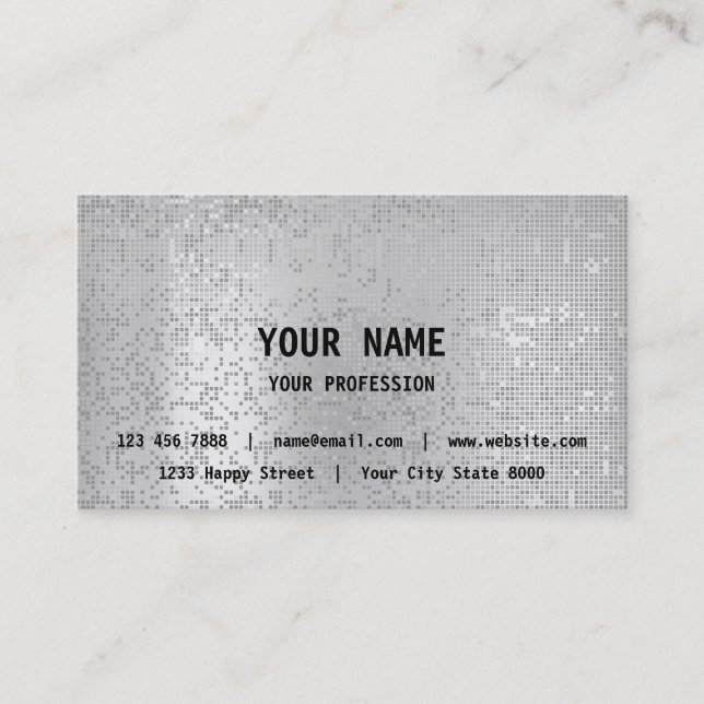 Minimalism Silver Grey Grey Consulting Finances Business Card (Front)