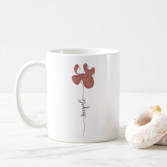 Minimalism Simple Flower Mug (With Donut)