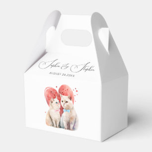 Minimalism with a Cats Wedding Favor Box