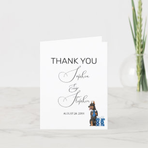 Minimalism with a Dog Illustration Thank You Card