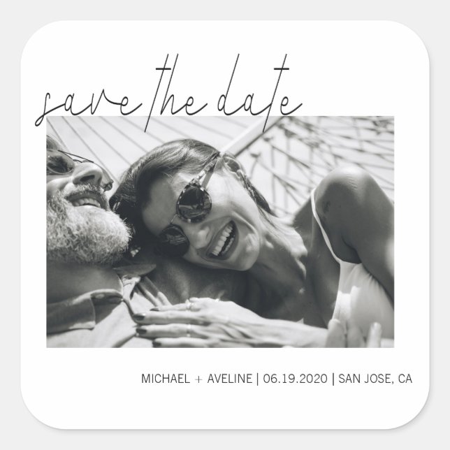 Minimalisme Élégant ⎥ Photo Enregistrer Le Sticker (Devant)