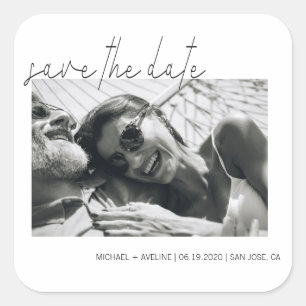 Minimalisme Élégant ⎥ Photo Enregistrer Le Sticker