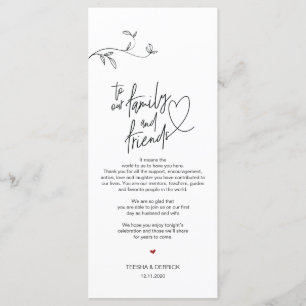 minimalisme moderne Cadre Carte de remerciements