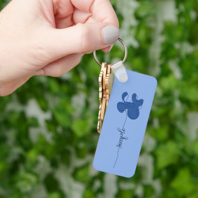 Minimalisme Porte-clés Fleur Simple (main)