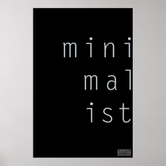 MiniMalIst 001 - Custom Background Colour Poster