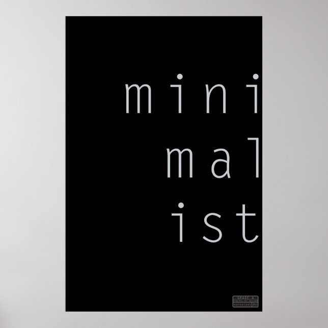 MiniMalIst 001 - Poster couleur Arrière - plan per (Devant)