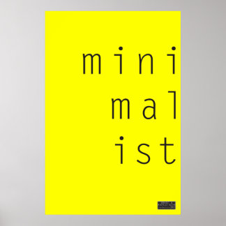 MiniMalIst 003 - Custom Background Colour Poster