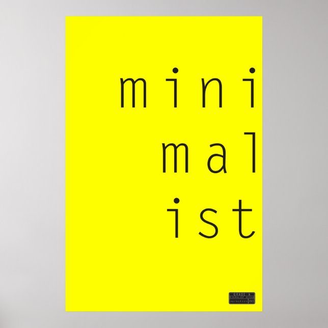 MiniMalIst 003 - Poster couleur Arrière - plan per (Devant)