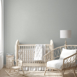 Minimalist 1940s Eucalyptus Slate Blue Sprig Wallpaper