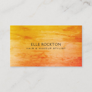 Minimalist 1974 Sunset Orange Yellow Business Card