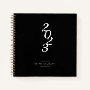 Minimalist 2022 Black and White Notebook