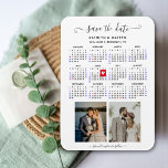 Minimalist 2 Photo 2024 Calendar Save the Date Magnet<br><div class="desc">Minimalist 2024 Calendar 'Save the Date' Magnet featuring 2024 Yearly Calendar with 2 beautiful Photos. Let your family, friends and colleagues know that you have set a date for your wedding celebration with this elegant magnet. To move the Gold Heart shaped marker > click blue ‘Personalize’ > scroll down >...</div>