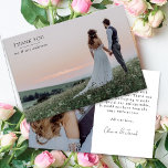 Minimalist 2 Photo Wedding Thank You Card<br><div class="desc">A modern thank you card</div>