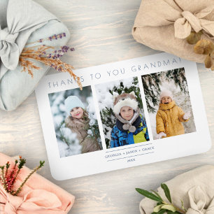 Minimalist 3 Photos Collage Keepsake for Family Magnet