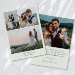 Minimalist 4 Photo Wedding Thank You Card<br><div class="desc">A modern thank you card</div>