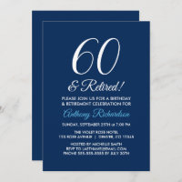 Minimalist 60 and Retired Navy Blue Retirement