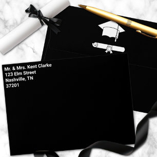 Minimalist 8th Grade Graduation Pre-addressed Envelope