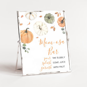 Minimalist A Little Pumpkin Mom Osa Bar Poster