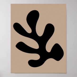 Minimalist Abstract Algae Matisse Style  Poster