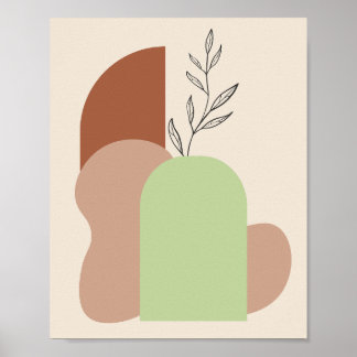 Minimalist Abstract Arch & Botanical Wall Art
