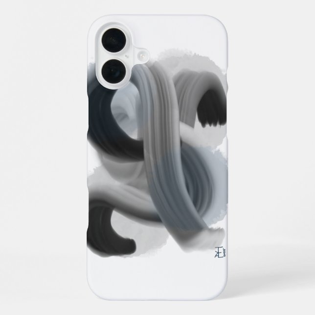 Minimalist Abstract Art iPhone 16 Plus case (Back)