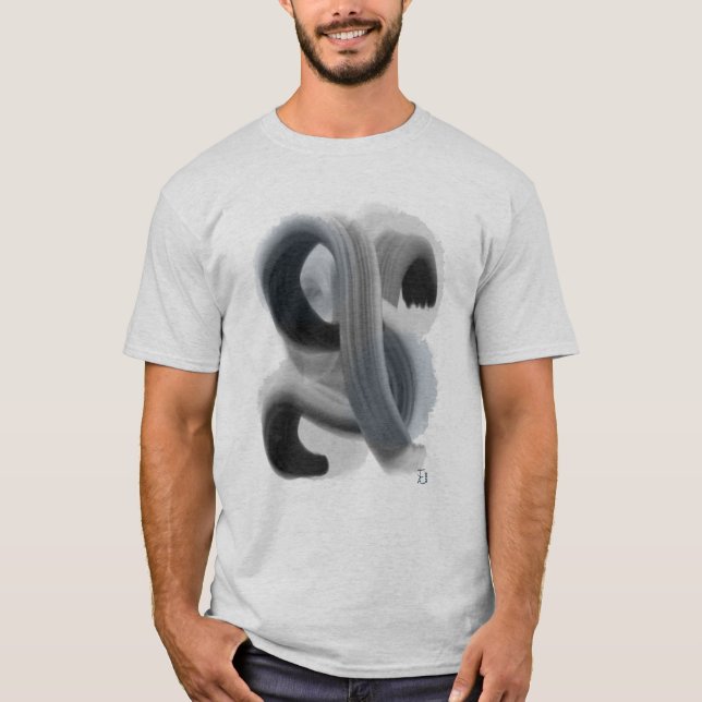 Minimalist Abstract Artwork Men's Basic T-shirt (Front)