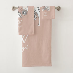 Minimalist Abstract Boho Cozy Decor Bath Towel Set