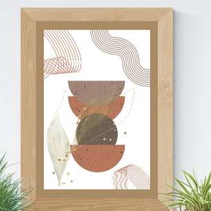 Minimalist Abstract Boho Geometric Poster