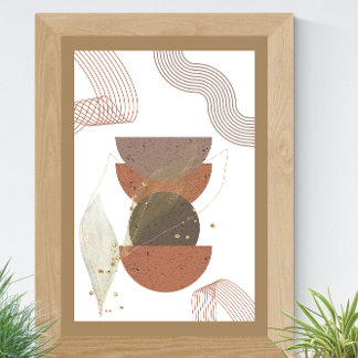 Minimalist Abstract Boho Geometric Poster