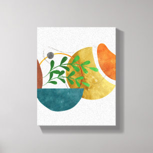 Minimalist Abstract Botanical Organic Shapes Canvas Print