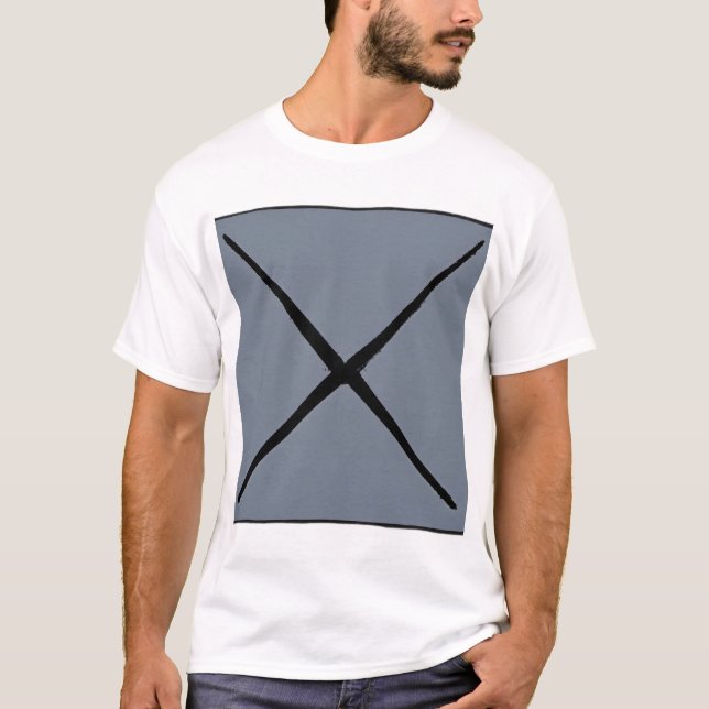 Minimalist Abstract Cross T-Shirt (Front)
