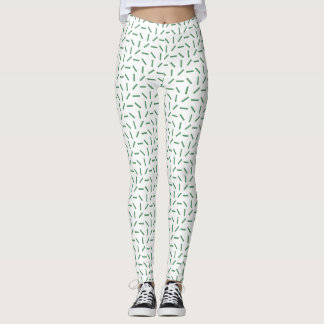 Minimalist Abstract Dashes Pattern Leggings