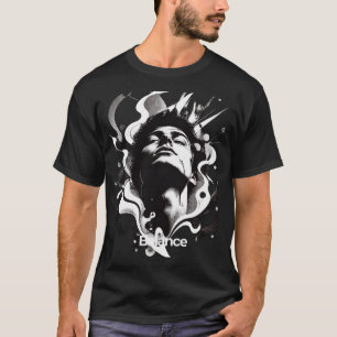 Minimalist Abstract Face Balance Mens T-Shirt