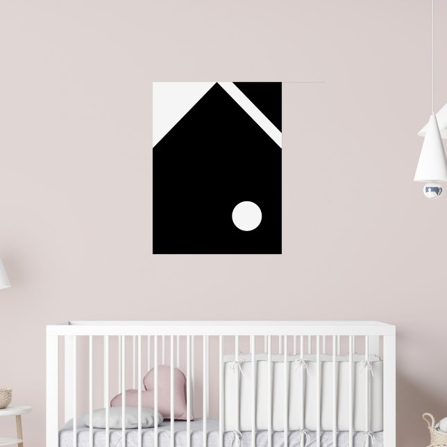 Minimalist Abstract Geometric Art | Bold Black and Poster (Nursery 2)