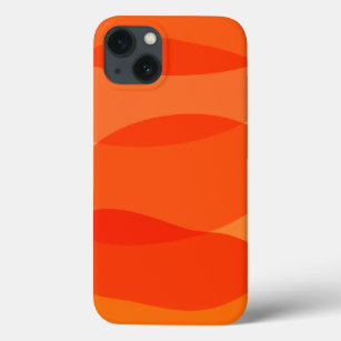 Minimalist Abstract Geometric Art in Orange Red iPhone 13 Case