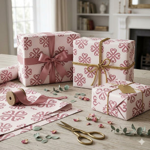 Minimalist Abstract Geometric Rose gold Wrapping Paper