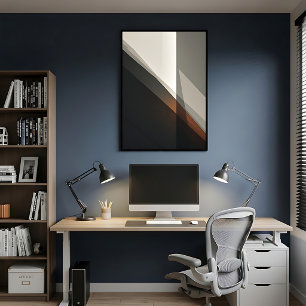 Minimalist Abstract Geometric Rust Canvas Print