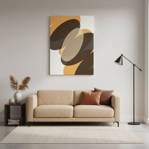 Minimalist abstract geometric shapes contemporary  canvas print