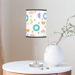 Minimalist Abstract Geometric Shapes with Monogram Table Lamp