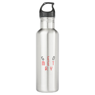 Minimalist Abstract Geometry Optical Illusion Fiel 710 Ml Water Bottle