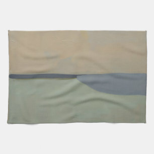 Minimalist Abstract Horizon Soft Neutral Landscape Kitchen Towel