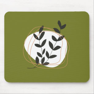 Minimalist abstract in pretty colour Olive green Mouse Pad
